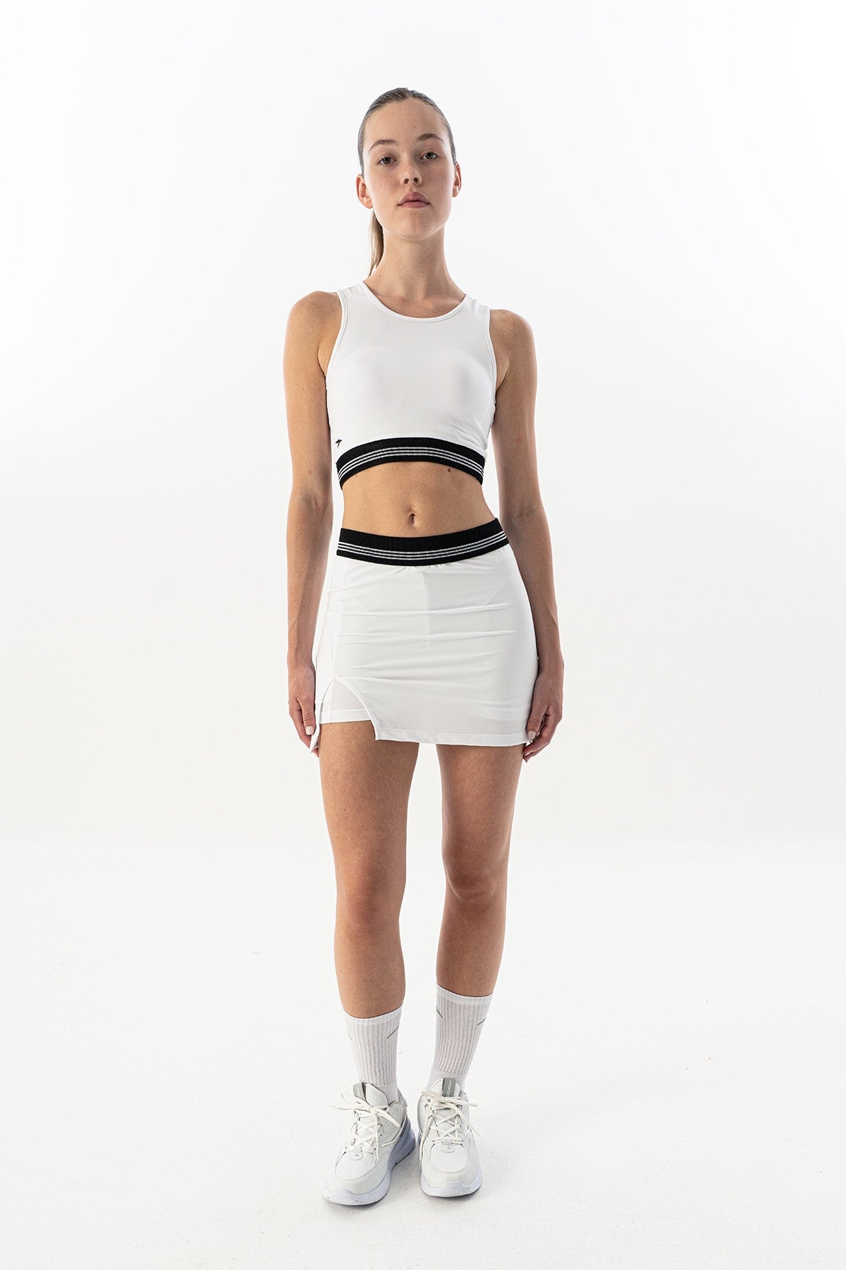 SlimFit Kadın Beyaz Etek