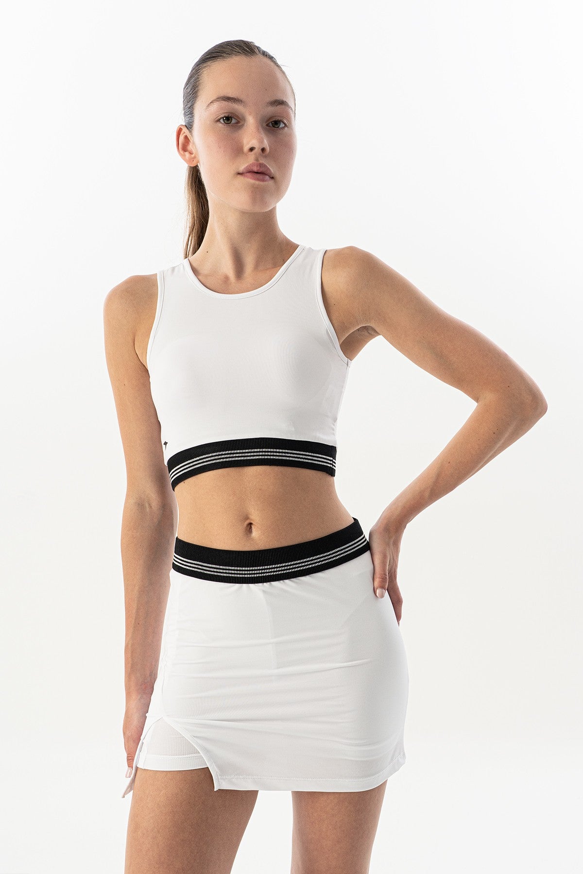 SlimFit Kadın Bisiklet Yaka Beyaz Bra