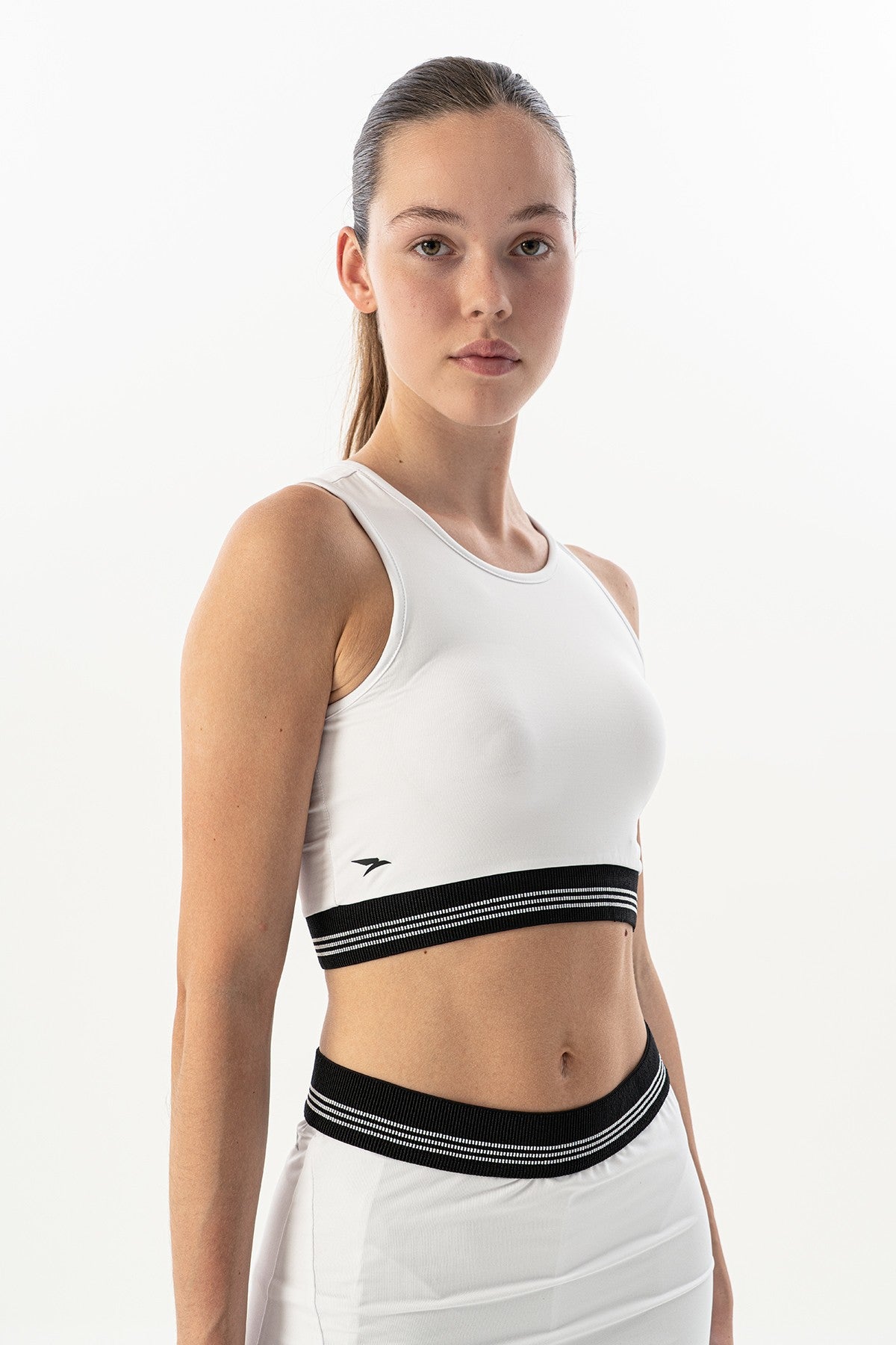 SlimFit Kadın Bisiklet Yaka Beyaz Bra