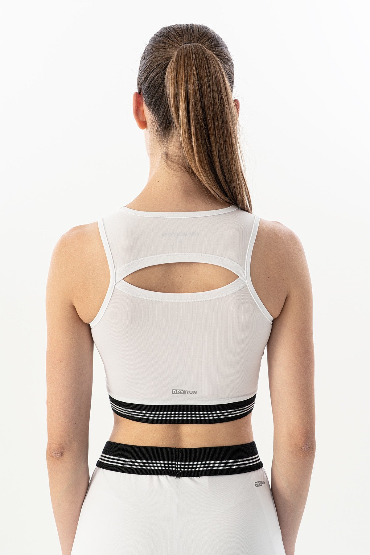 SlimFit Kadın Bisiklet Yaka Beyaz Bra
