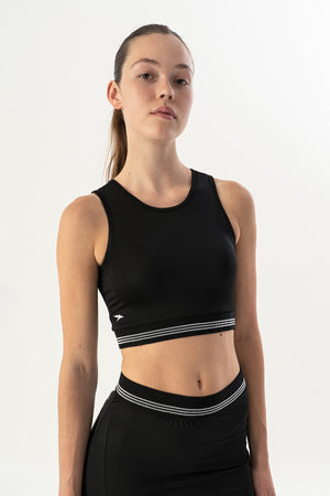 SlimFit Kadın Bisiklet Yaka Siyah Bra