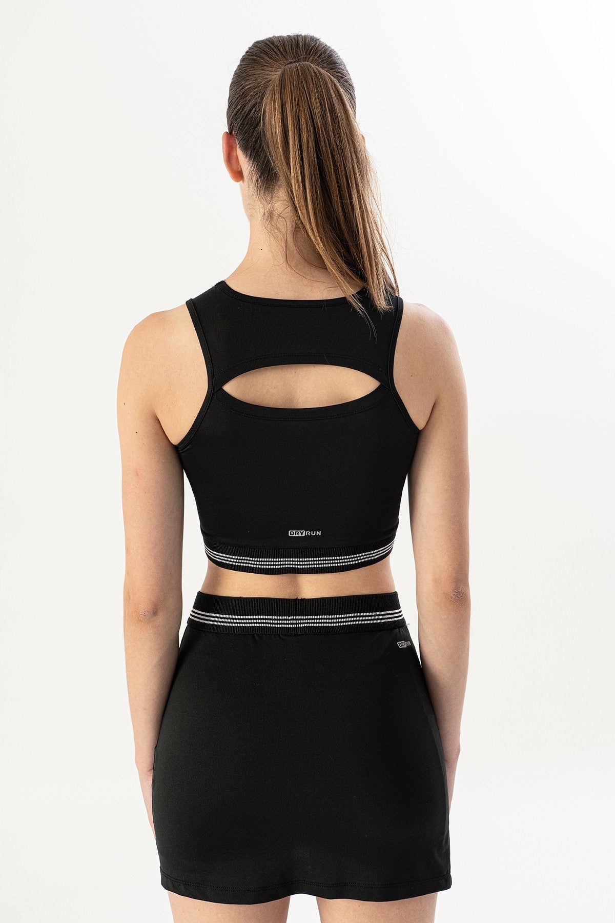 SlimFit Kadın Bisiklet Yaka Siyah Bra