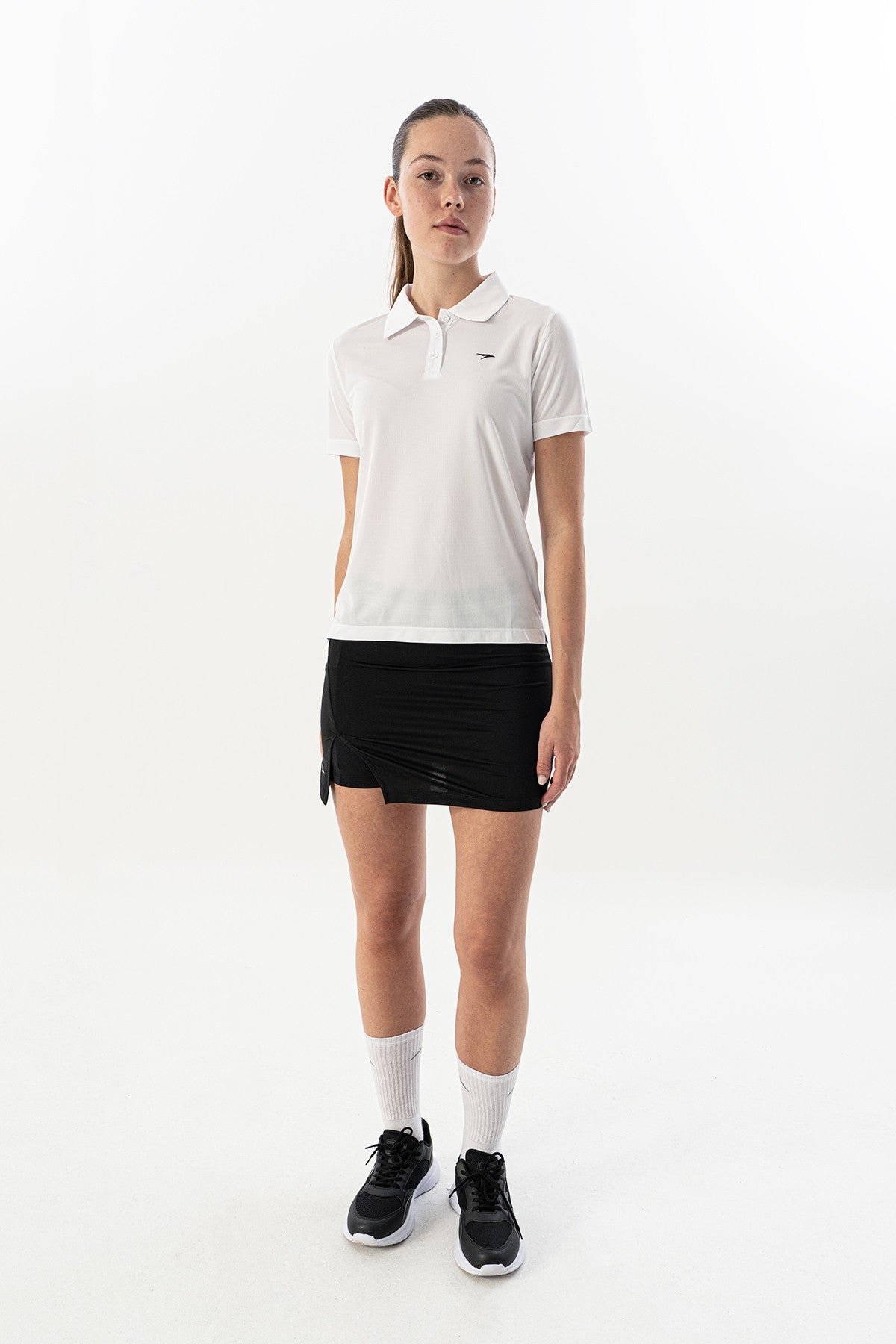 Regular Kadın Polo Yaka Beyaz T-shirt