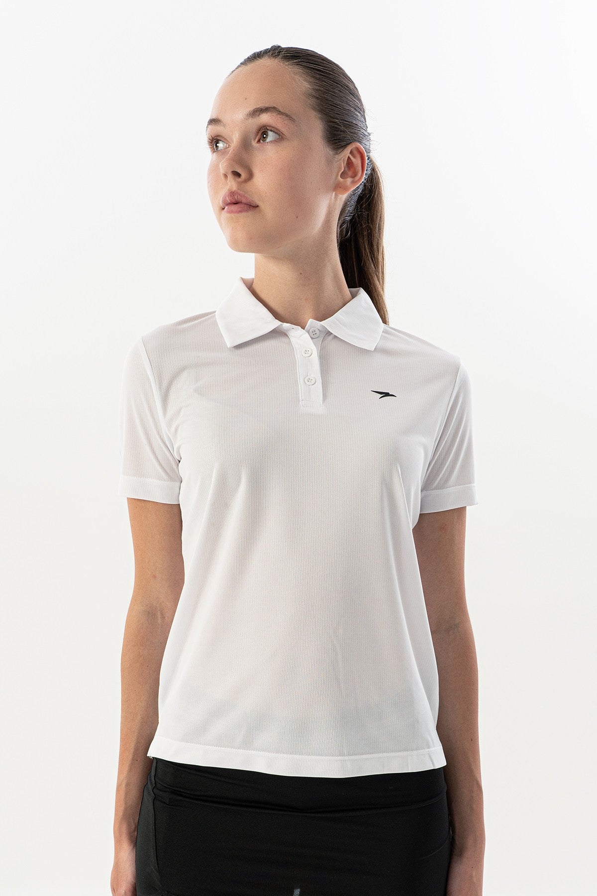 Regular Kadın Polo Yaka Beyaz T-shirt