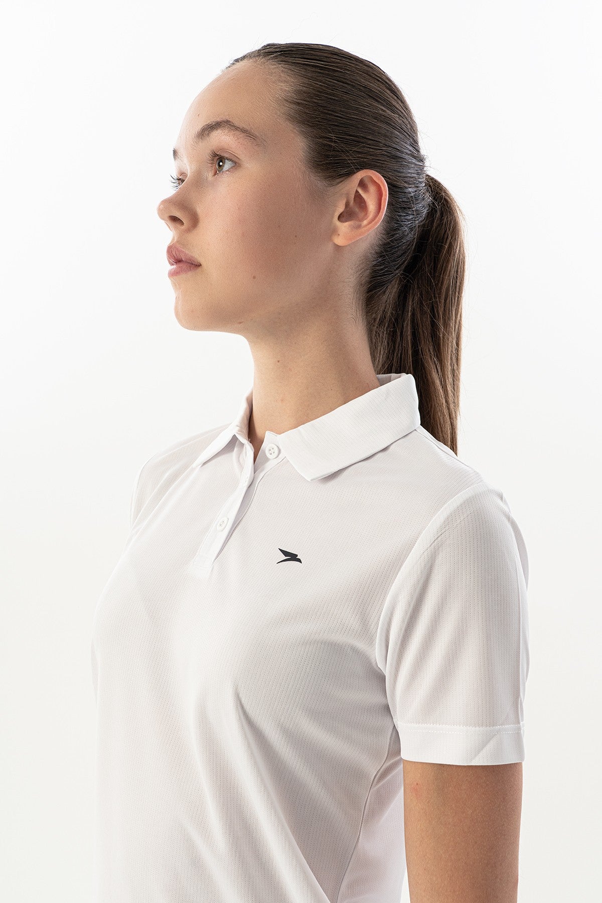 Regular Kadın Polo Yaka Beyaz T-shirt