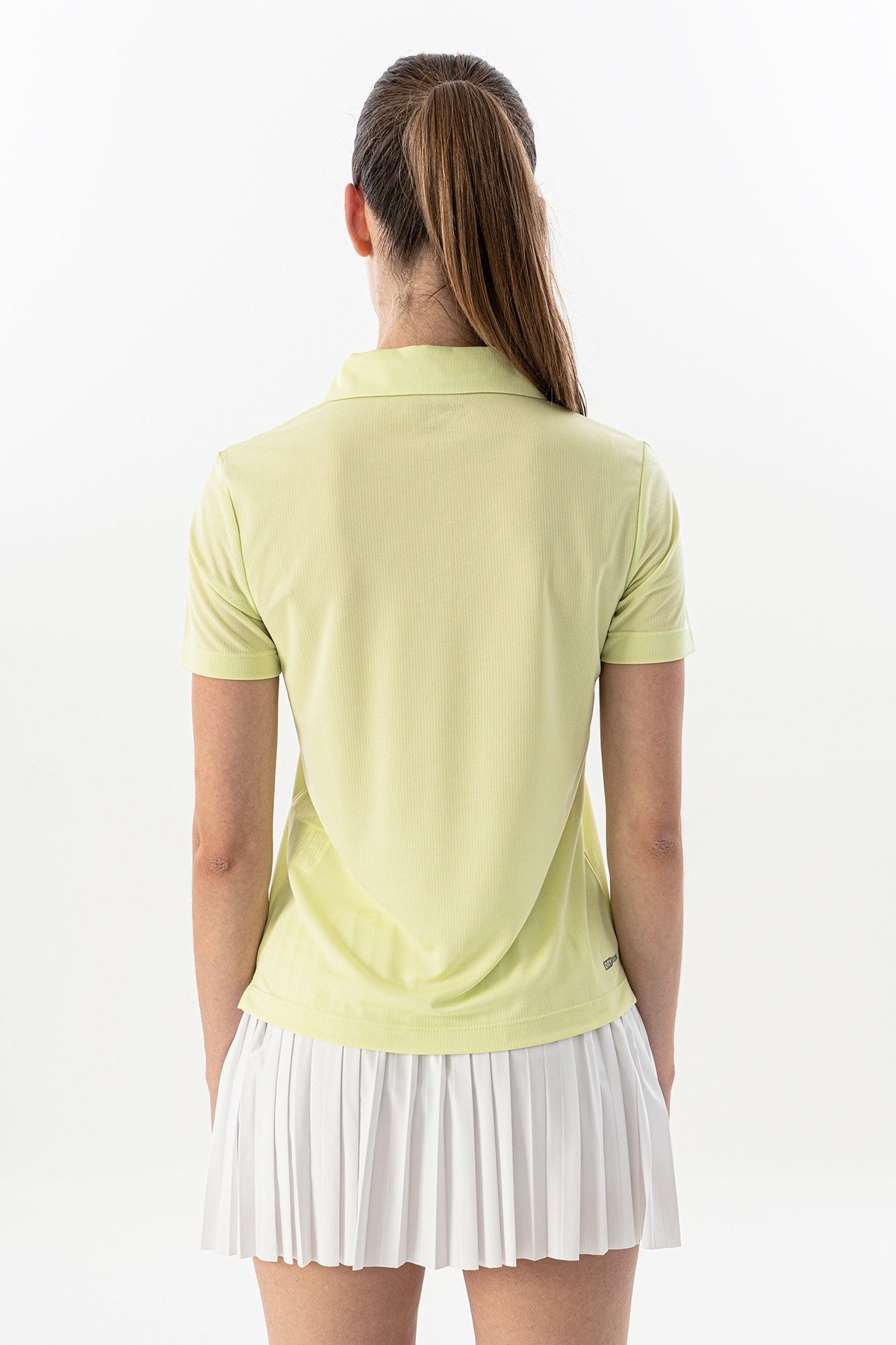 Regular Kadın Polo Yaka Açık Yeşil T-shirt