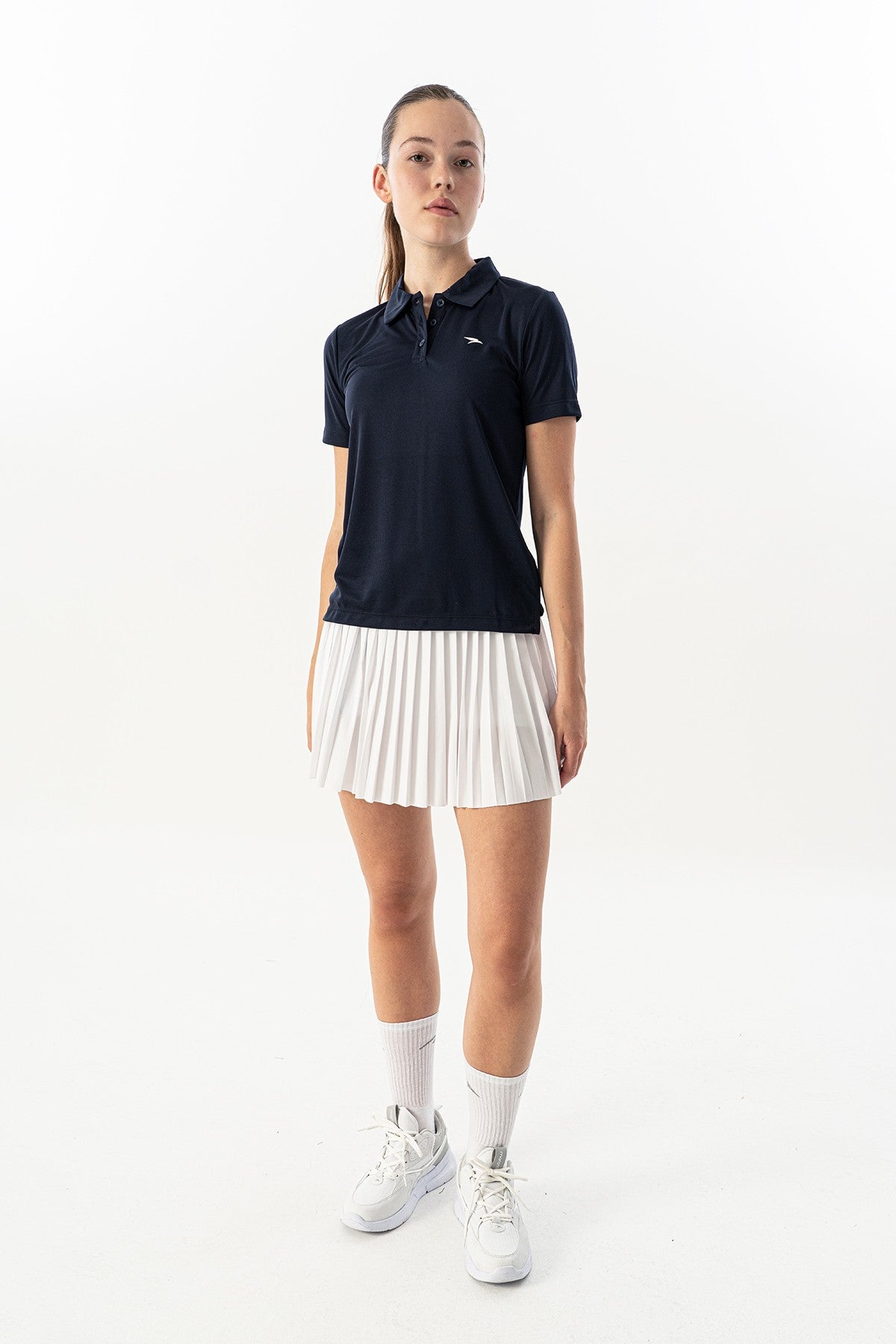 Regular Kadın Polo Yaka Lacivert T-shirt