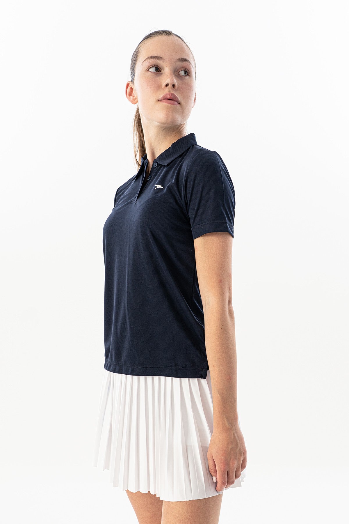 Regular Kadın Polo Yaka Lacivert T-shirt