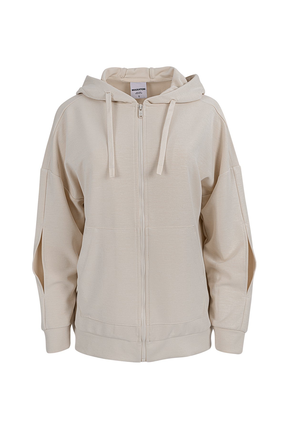 Comfort Kadın Kapüşonlu Ekru Tracktop