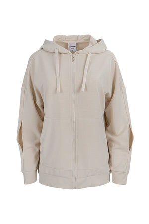 Comfort Kadın Kapüşonlu Ekru Tracktop