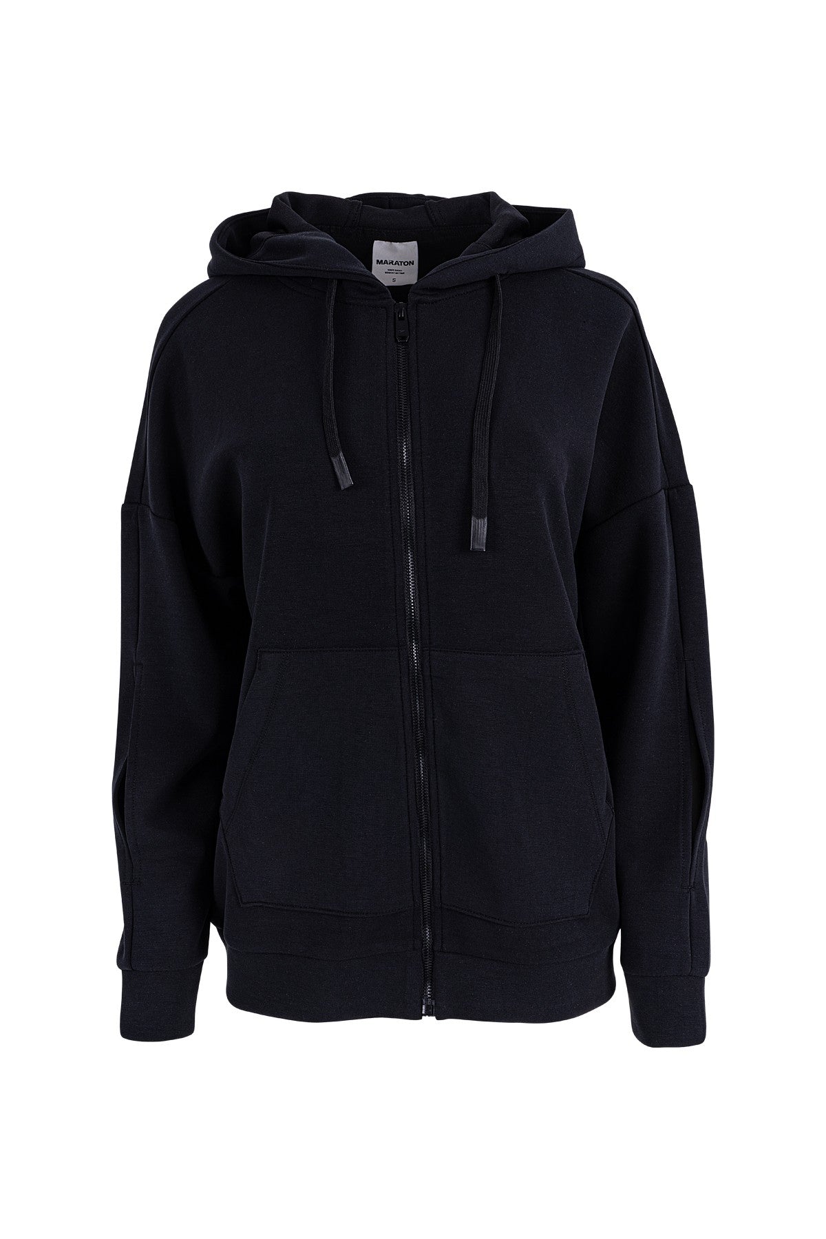 Comfort Kadın Kapüşonlu Siyah Tracktop