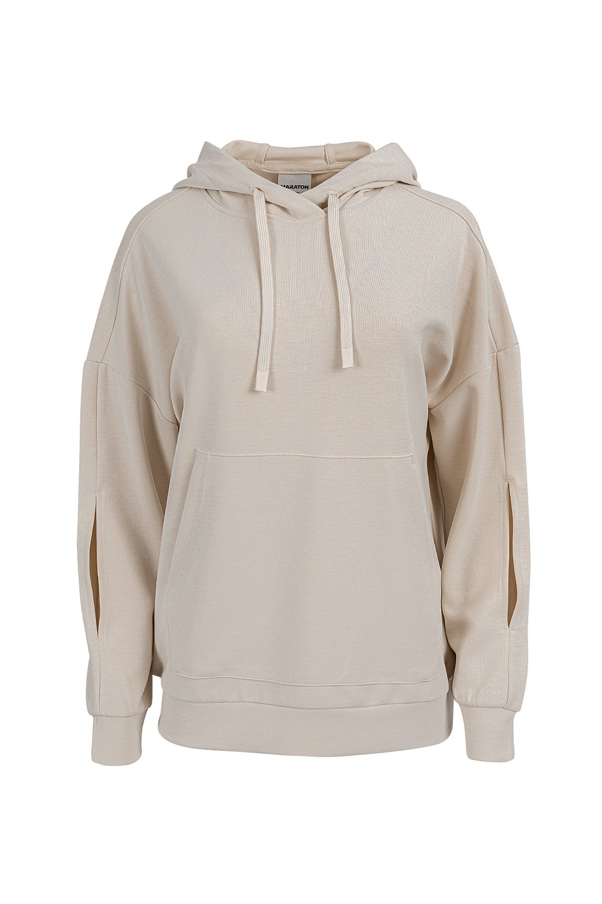 Comfort Kadın Kapüşonlu Ekru Sweatshirt