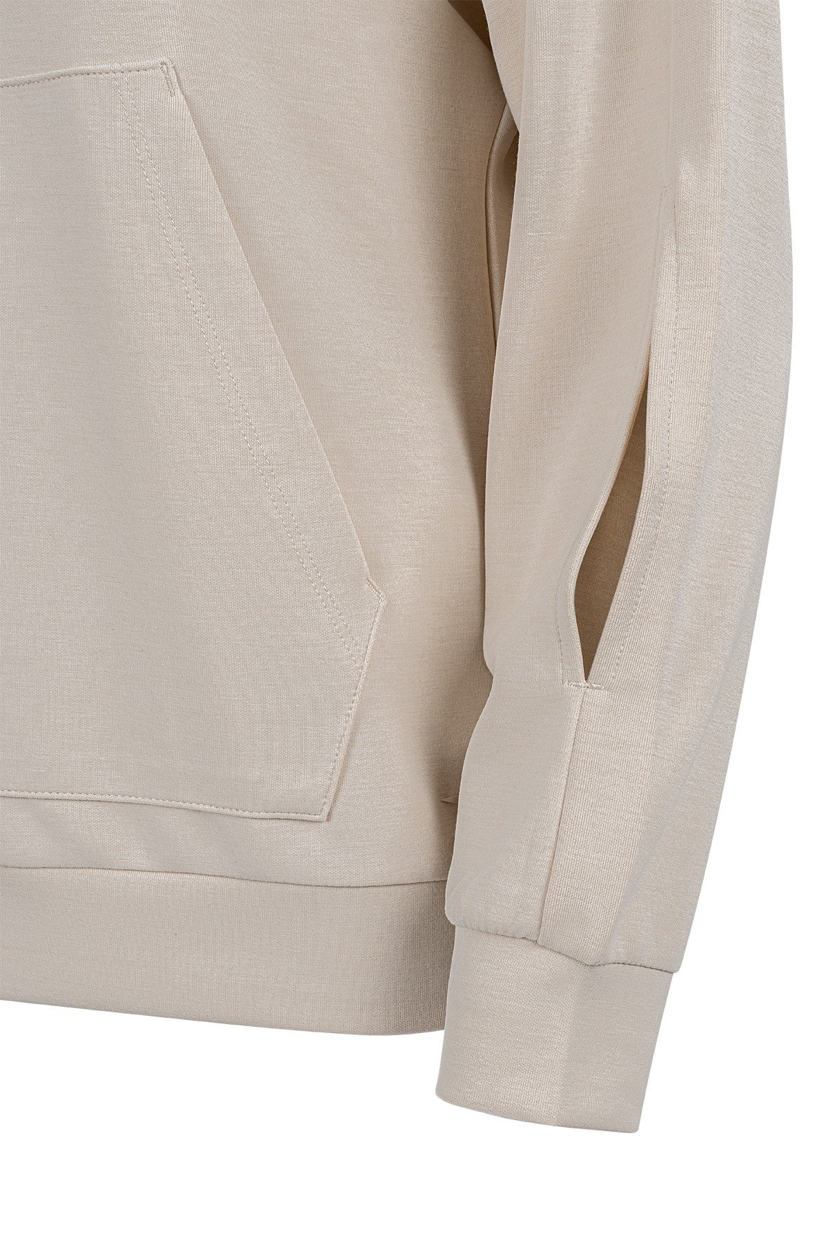 Comfort Kadın Kapüşonlu Ekru Sweatshirt