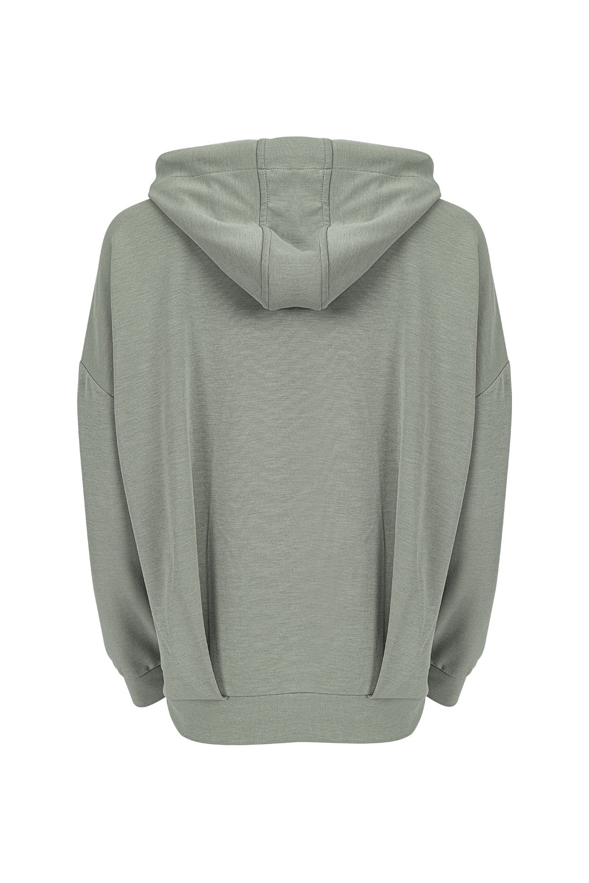 Comfort Kadın Kapüşonlu Açık Yeşil Sweatshirt