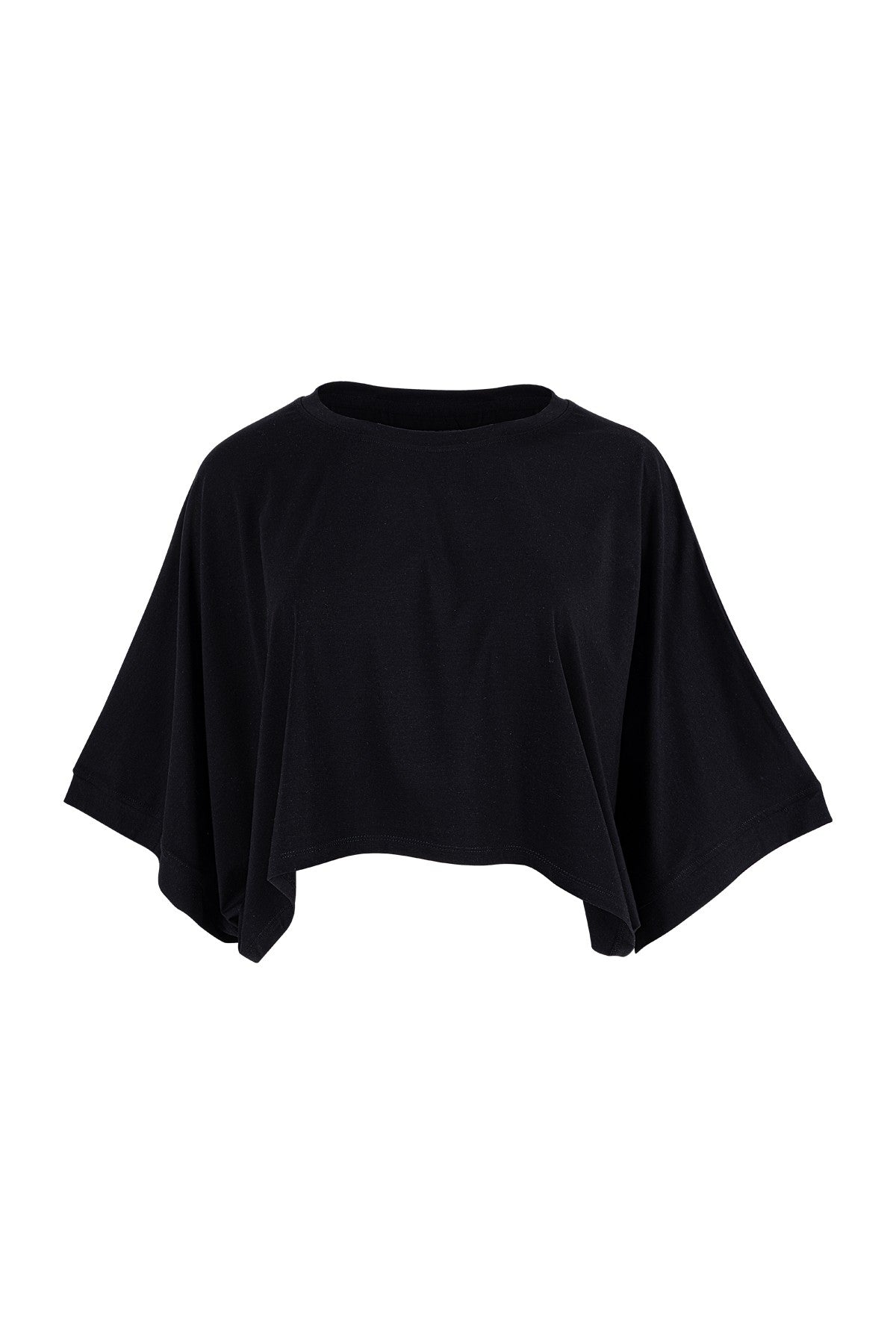 Comfort Kadın Bisiklet Yaka Siyah T-shirt