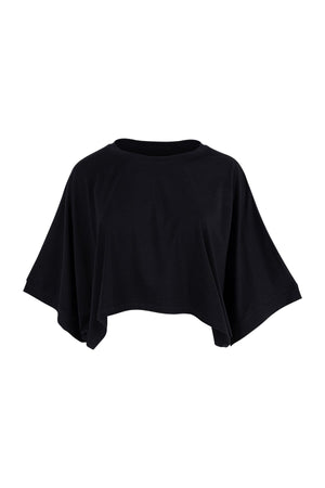 Comfort Kadın Bisiklet Yaka Siyah T-shirt