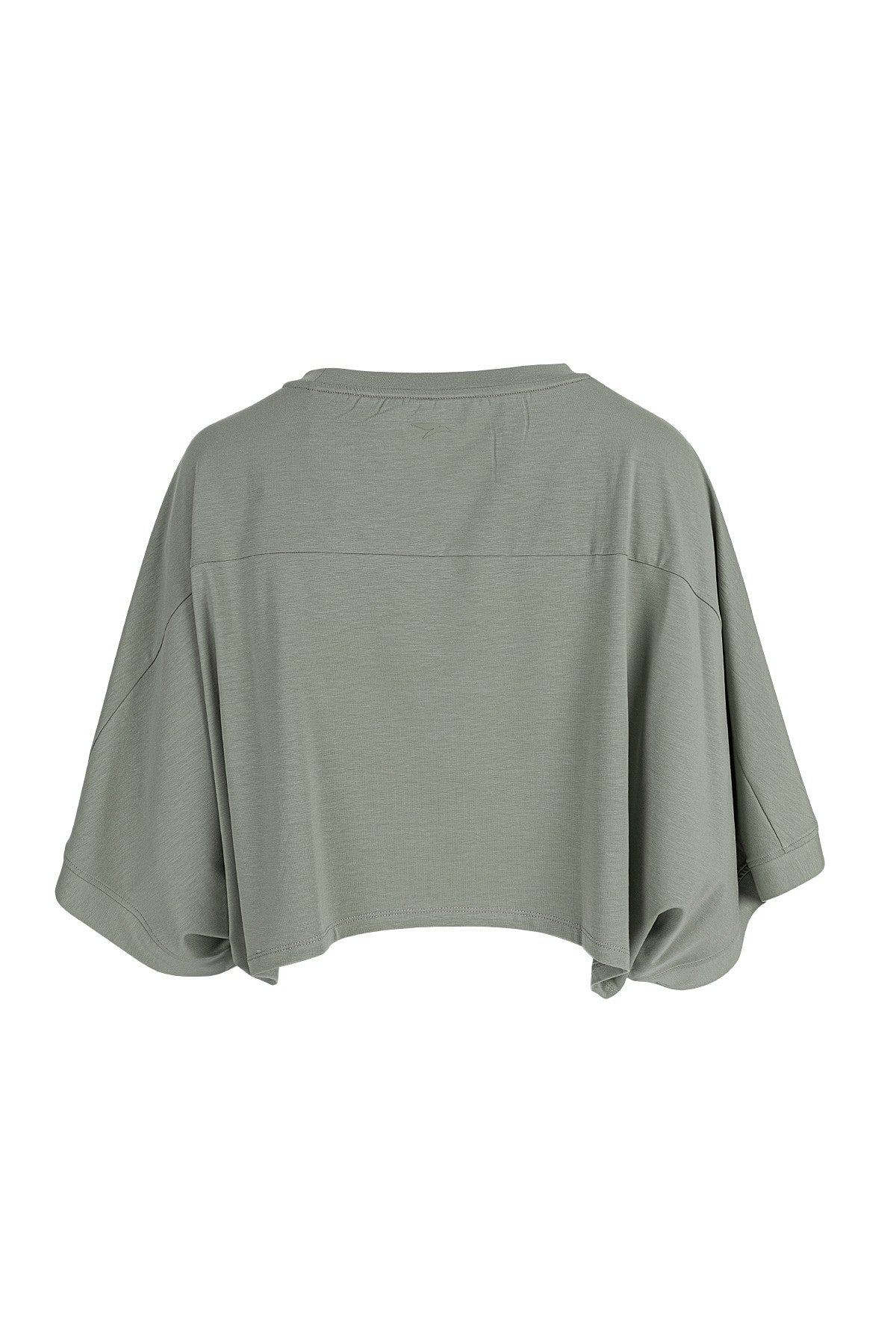 Comfort Kadın Bisiklet Yaka Açık Yeşil T-shirt