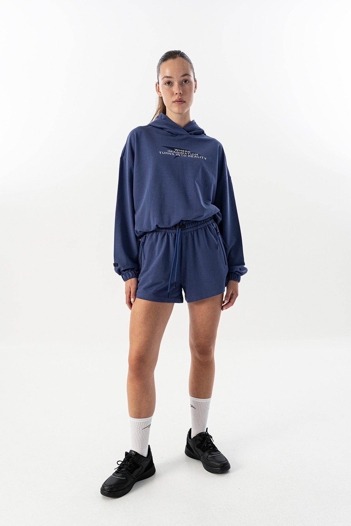 Comfort Kadın Kapüşonlu Mor Sweatshirt