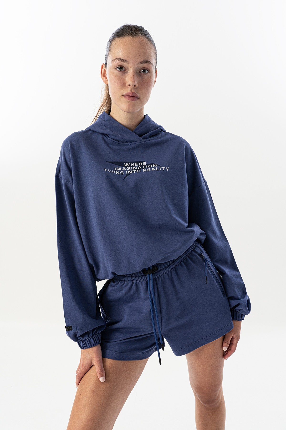 Comfort Kadın Kapüşonlu Mor Sweatshirt
