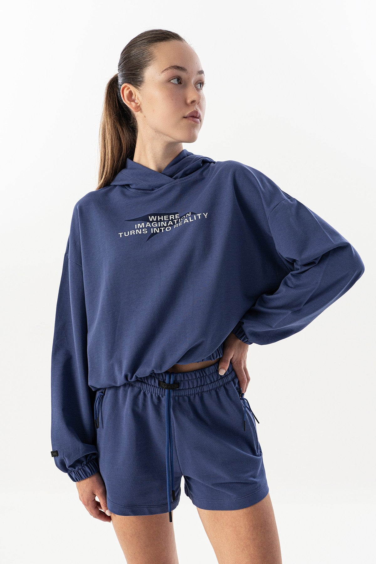 Comfort Kadın Kapüşonlu Mor Sweatshirt