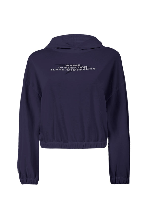 Comfort Kadın Kapüşonlu Mor Sweatshirt