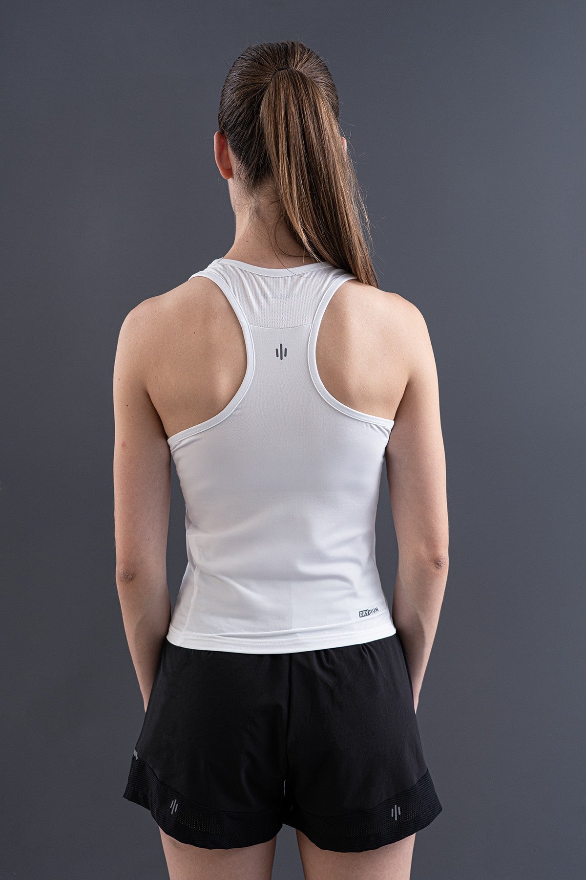 SlimFit Kadın Bisiklet Yaka Beyaz Atlet