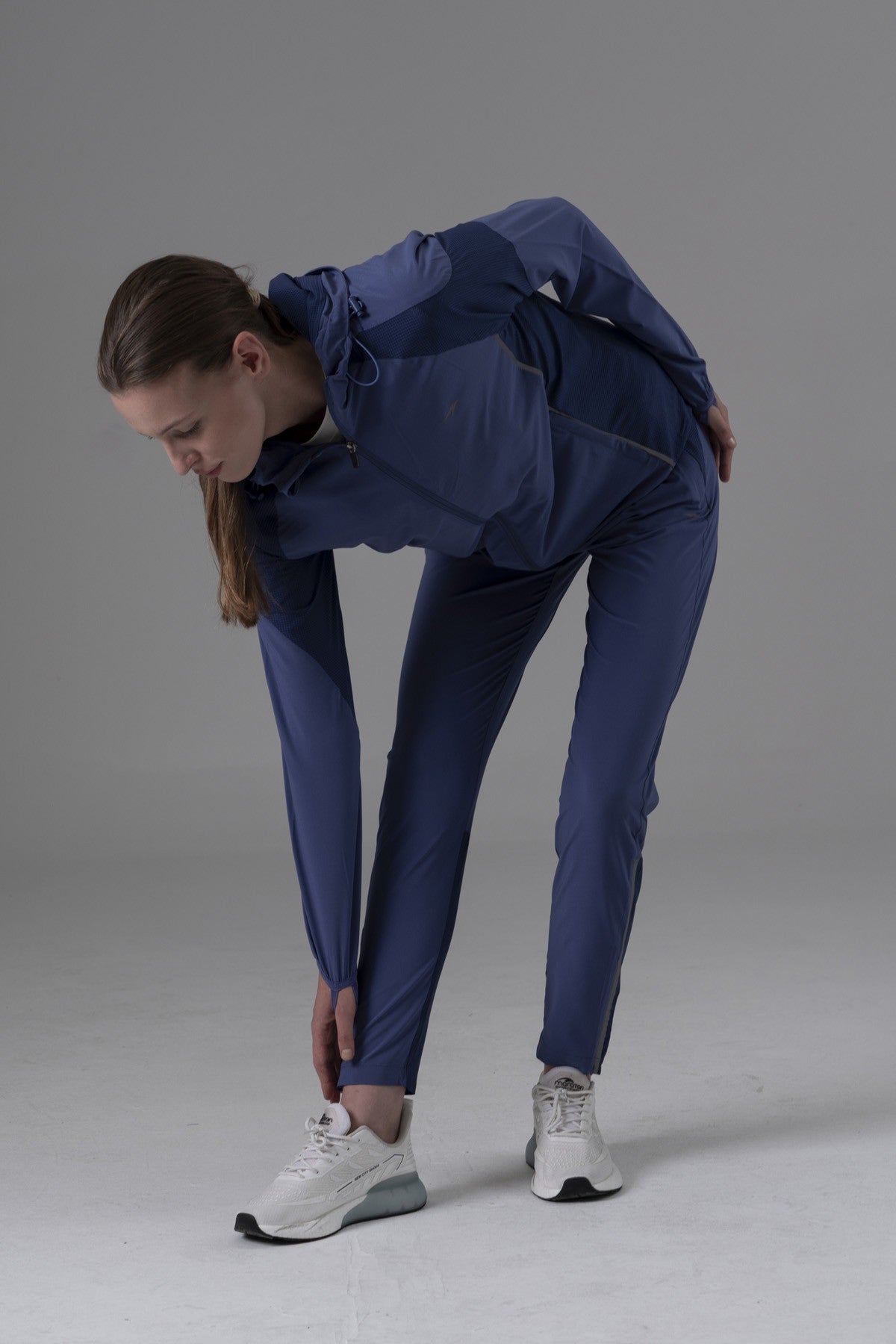 Regular Kadın Kapüşonlu Mor Tracktop
