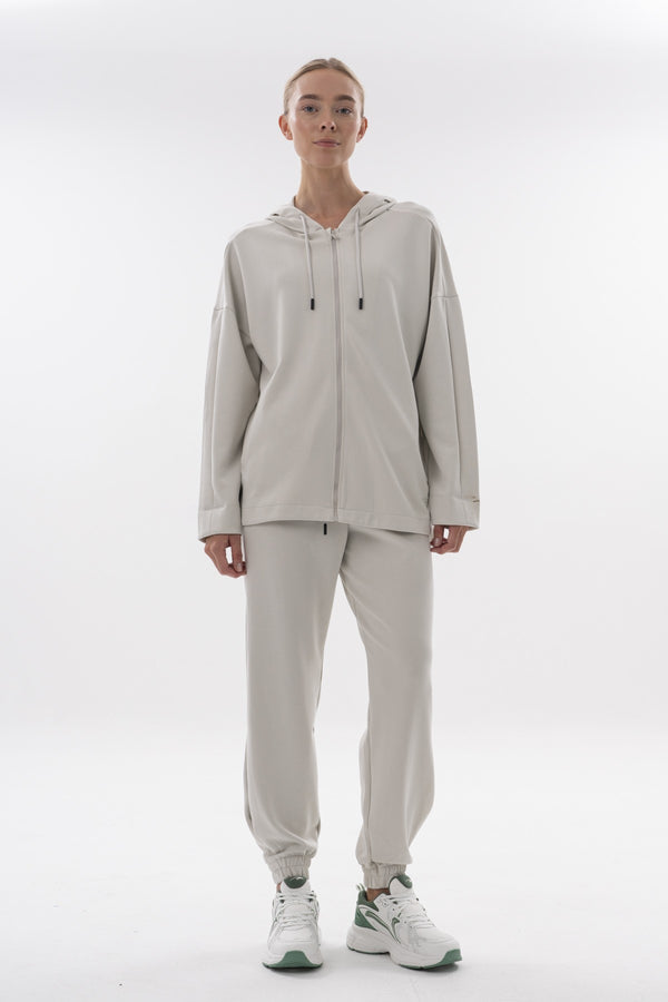Comfort Kadın Kapüşonlu Taş Tracktop