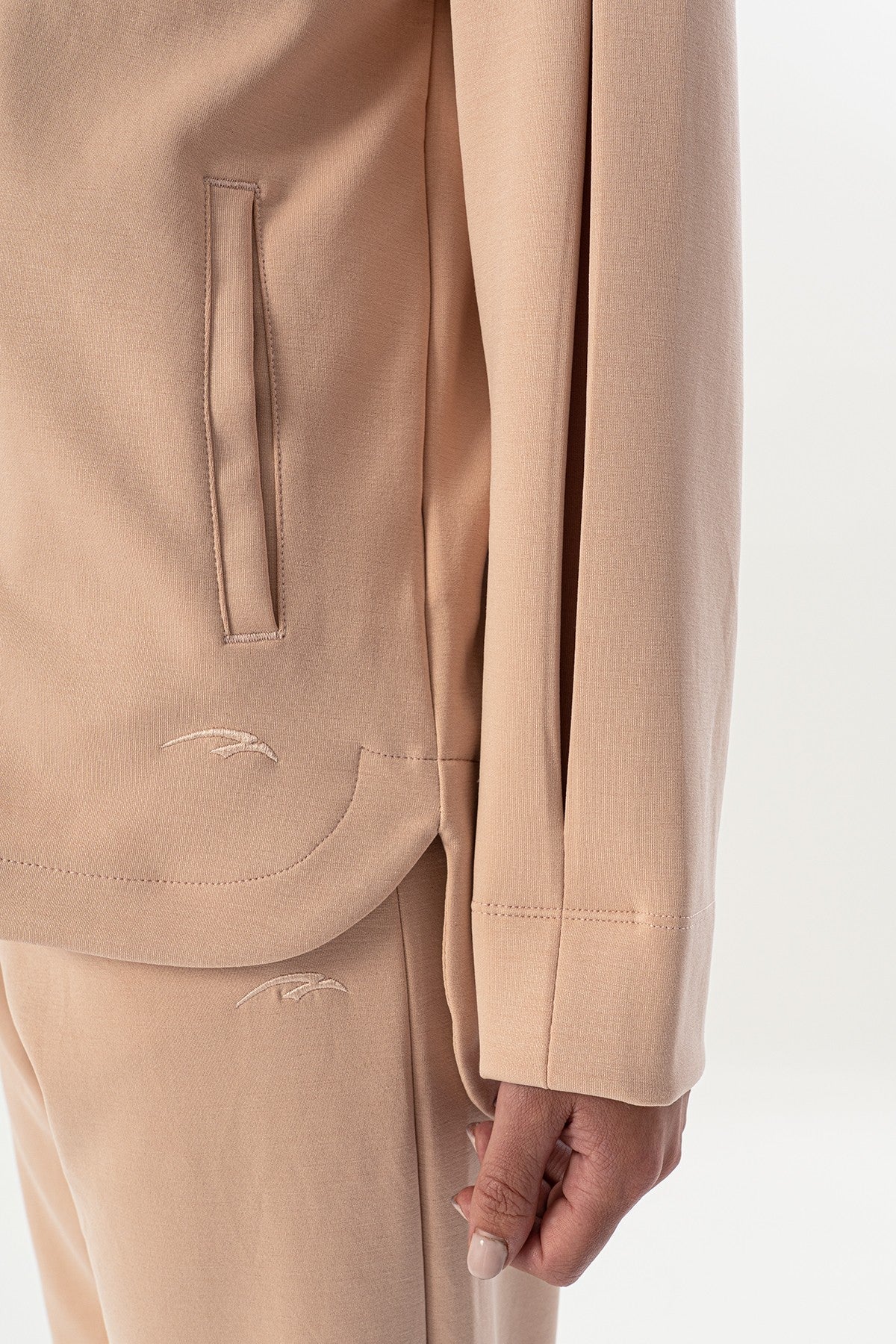 Comfort Kadın Kapüşonlu Pembe Tracktop