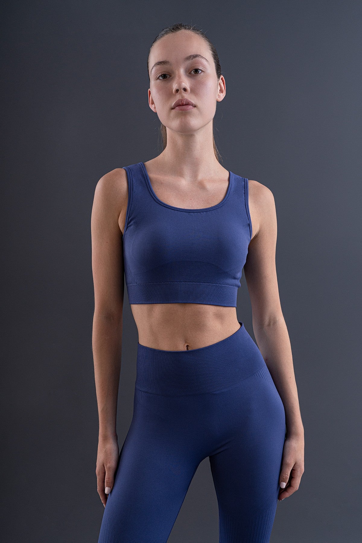 SlimFit Kadın Düz Yaka Mor Bra